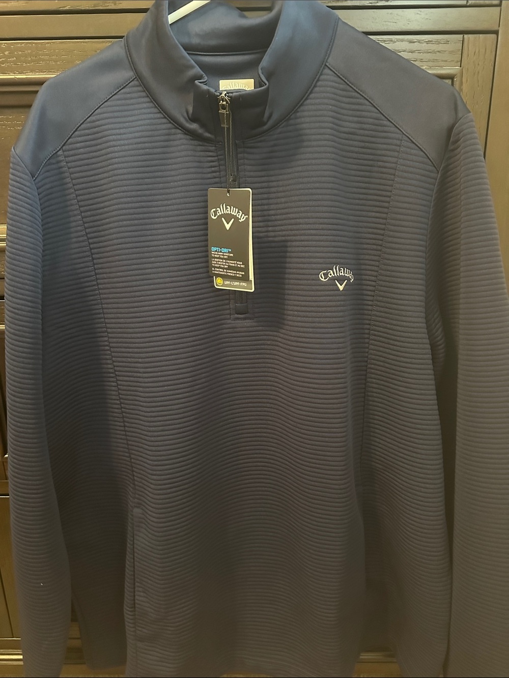 NWT Callaway Navy Quarter-Zip Lightweight Golf Pullover